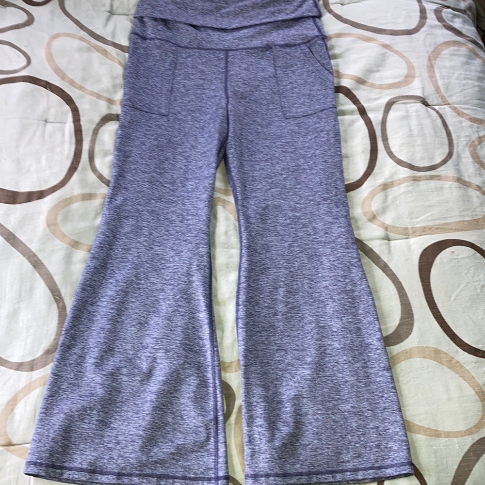 Aerie Offline Foldover Hi-Rise Flare Stretch Leggings XL